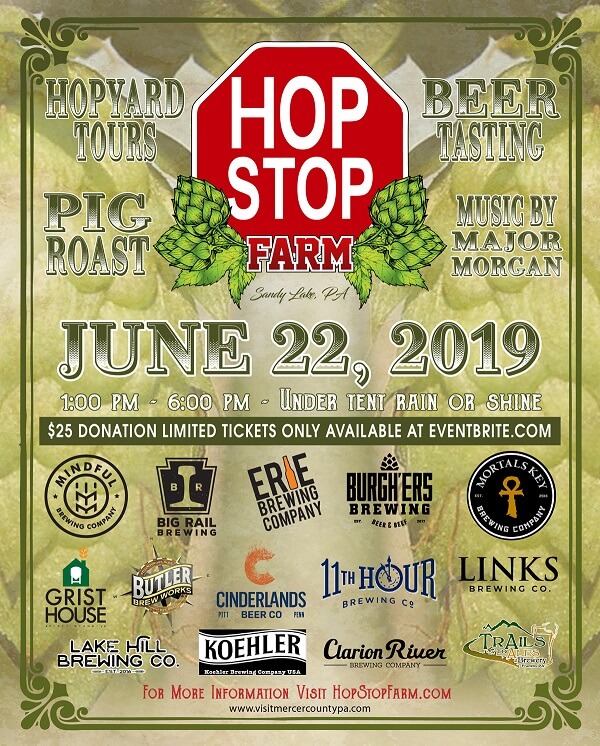 Tickets now on sale for the 2nd Annual Hop Stop Farm event in Mercer County, PA