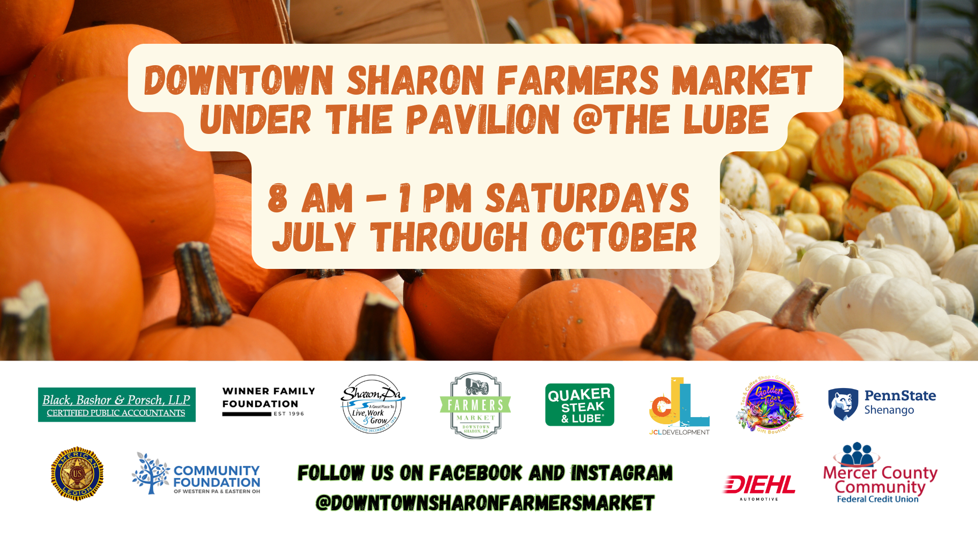 Saturdays at the Downtown Sharon Farmers Market