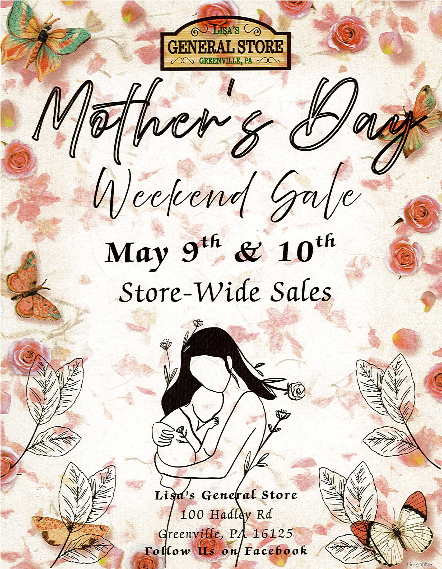 Mother’s Day Weekend Sale