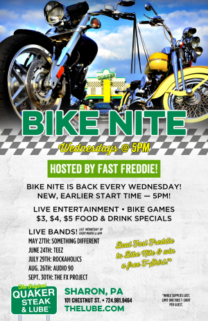 Bike Nite Returns to Downtown Sharon May 6th